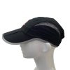 black fempro armour sports cap on a glossy mannequin head with side view