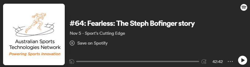 podcast episode thumbnail for 64 fearless the steph bofinger story on spotify