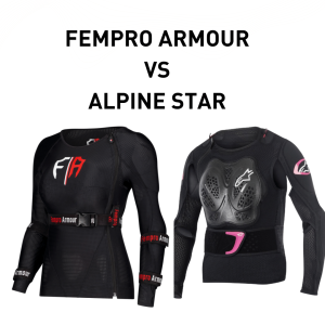 Comparison of FEMPRO ARMOUR and ALPINE STAR protective biking jerseys