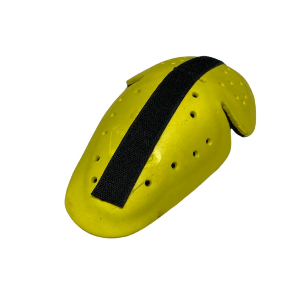 Impact certified yellow shoulder or elbow armour, without distribution or absorption abilities