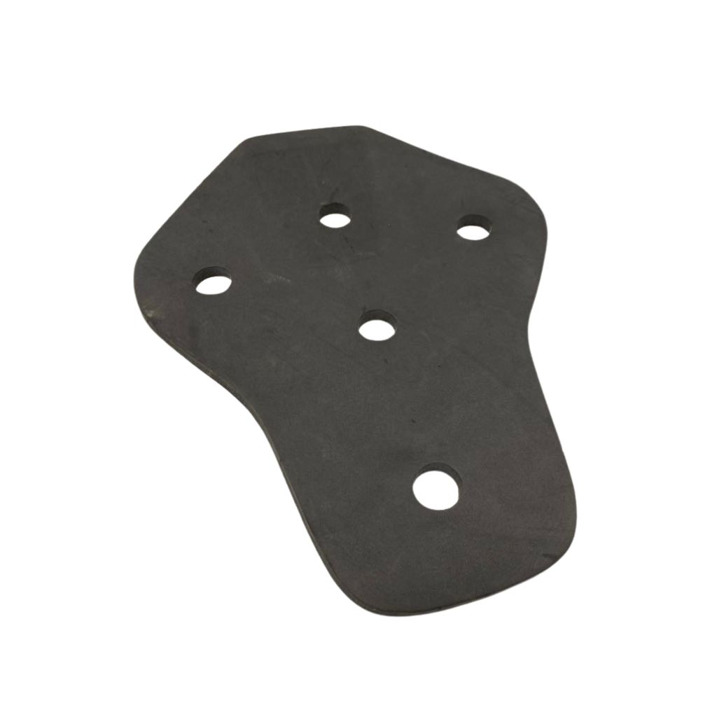 Black foam back protector with multiple holes for ventilation.