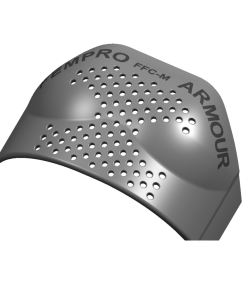 Chest protection pad with perforated design
